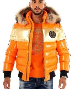 Avenue George (orange/gold GV Puffer Jacket)
