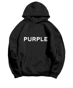 Purple Brand ( Black French Terry Po Hoodie)
