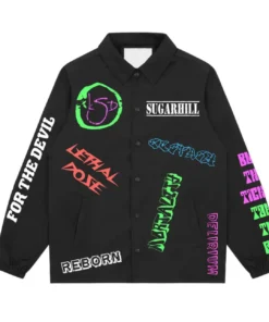 Sugar Hill (black “wax Faces Button Up Jacket)