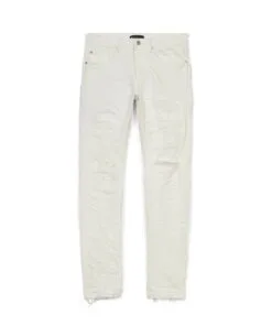 Purple Brand (white Four Pocket Destroy Silicone Jean)
