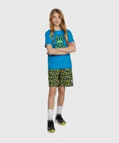 Psycho Bunny ( Kids Blue Clay Jordan Mesh T-shirt)