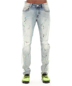 Cult Of Individuality (light Blue/lime Wash Jeans )