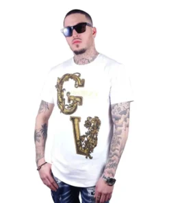 AVENUE GEORGE (white/Gold CREWNECK T-SHIRTS)