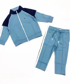 Lacoste (kids Sky Blue/navy Track Set)
