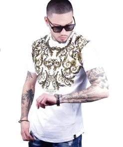 AVENUE GEORGE (white/gold Crewneck T-shirts)