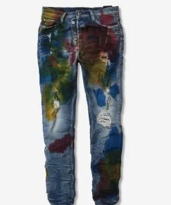 ARTMEETSCHAOZ (blue/yellow Red Wash Jeans)