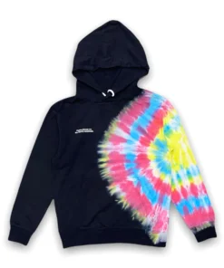 Purple Brand (French Terry Black Multi Tie Dye Hoodie)