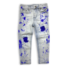 Dna Premium (kids Blue/royal Blue Cut Crystal Drip Jean)
