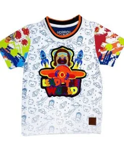 Elite Denim (kids White/orange T-shirt)