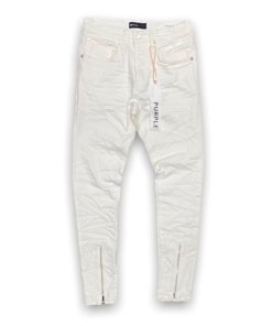 Purple Brand (white Center Front Hem Zip Jean)