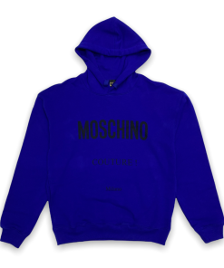 Moschino (royal Blue Cotton Sweatshirt Moschino Couture Hoodie)