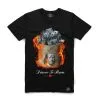 Hasta Muerte (black “money Bag On Fire T-shirt)