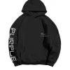 Purple Brand (black French Terry Pull Over Hoodie Wordmark)