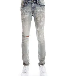 Cult Of Individuality (blue Punk Super Skinny Stretch In Tripping Jean)