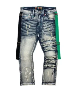 Elite Denim (kids Blue/green Gamer Jean)