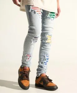 Pheeling (light Blue “mixed Emotions Skinny Jean)