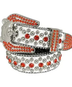 Elite Denim (white /orange Kids Crystal Belt )