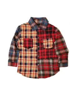 Kleep (kids Red Long Sleeve Button Down )