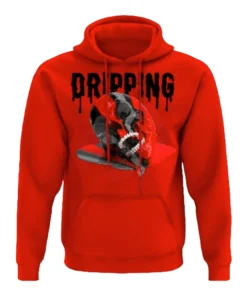 Streetz Is Watchin (red “ Dripping Hoodie)