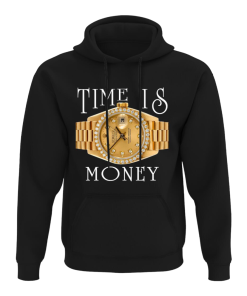 Streetz Iz Watchin (black “time Is Money Hoodie)