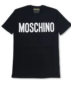 Moschino (black Jesey T-shirt With Logo)