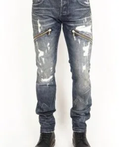 Cult Of Individuality (blue/cream Cut Wash Jean)