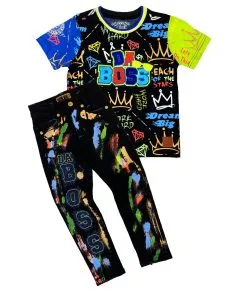 Elite Denim (kids Royal Blue /lime “da Boss Set)
