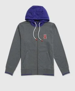Psycho Bunny (men’s Heather Bayles Chain Stitch Hoodie )