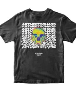 Artmeetschaos (black “ Radioactive Chaos Crewneck T-shirt )