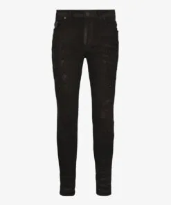 RH45 (black Alya Fur Patch Super Skinny Jean)