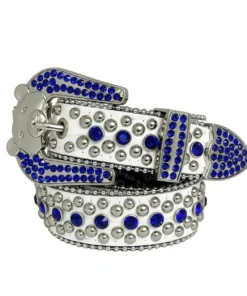 Elite Denim (white/royal Blue Kids Bear Crystal Belt)