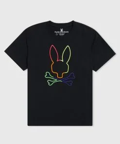 Psycho Bunny (black Mens Big And Tall Leo Bunny T-shirt)