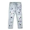 Dna Premium (kids Blue Cut Purple/black Crystal Drip Jean)