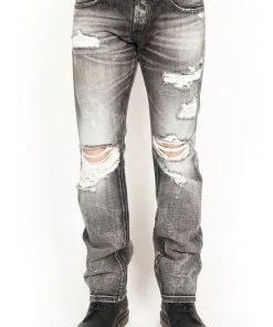 Cult Of Individuality (grey/white Cut Wash Jean)